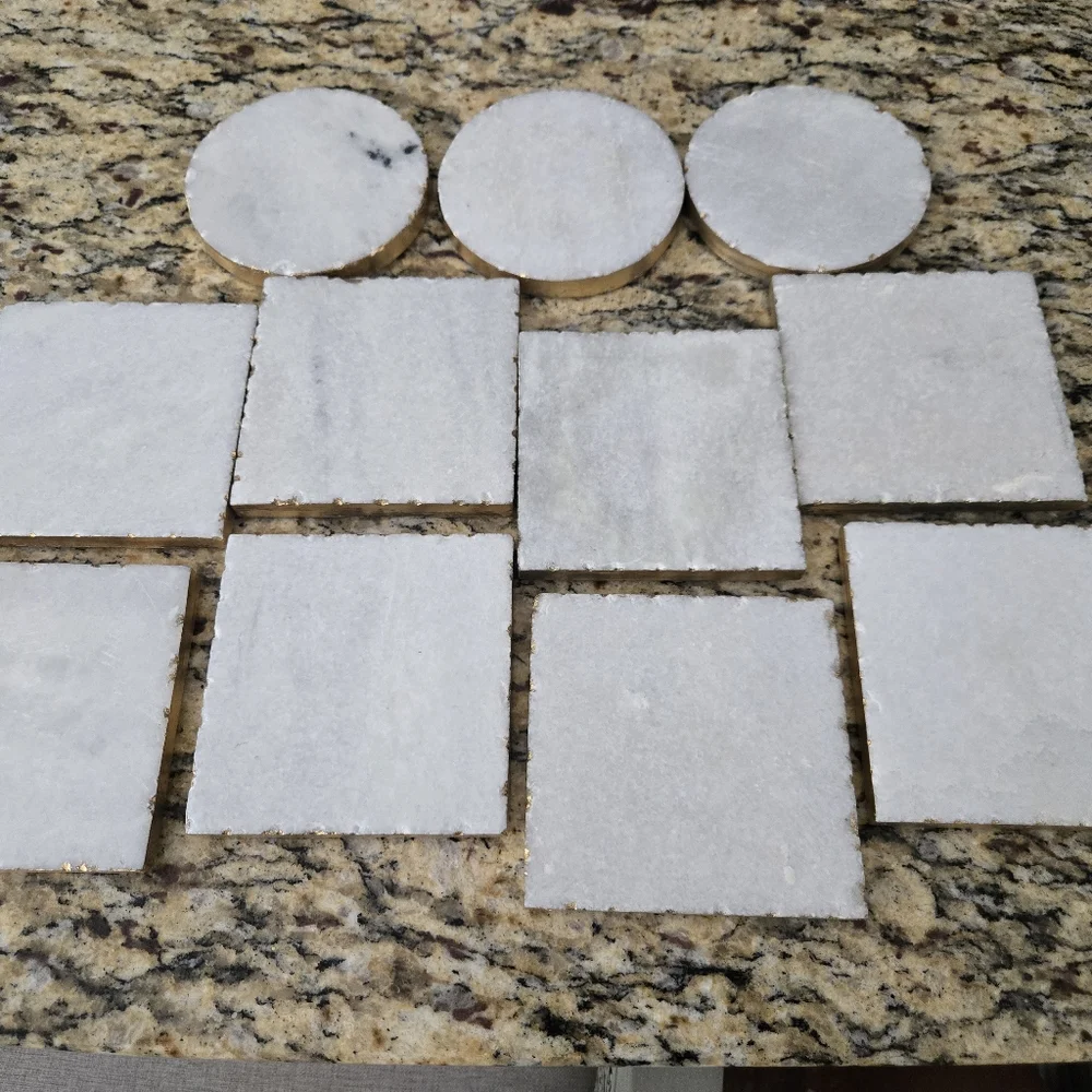Marble Gold Coasters Set Qty 11